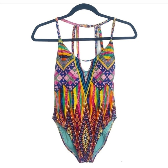 La Blanca Color Me Happy Plunging One-Piece Swimsuit 30 - Picture 2 of 9